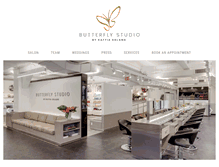 Tablet Screenshot of butterflystudiosalon.com